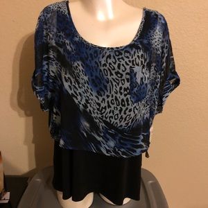 NWT L8ter 2 layer blouse 2X